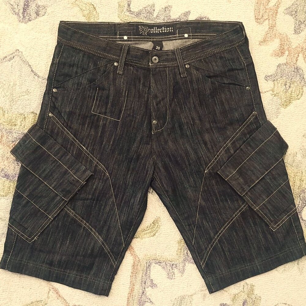 South Pole Y2K Baggy Shorts Jorts Jean Unique Skater Utility Hop Hop Cargo 36